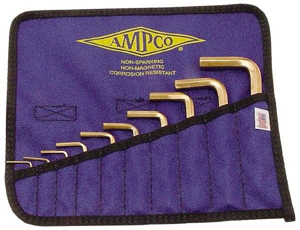 10 Piece L-Key Hex Key Set - Hex Range 1/16 to 3/8", Beryllium Copper