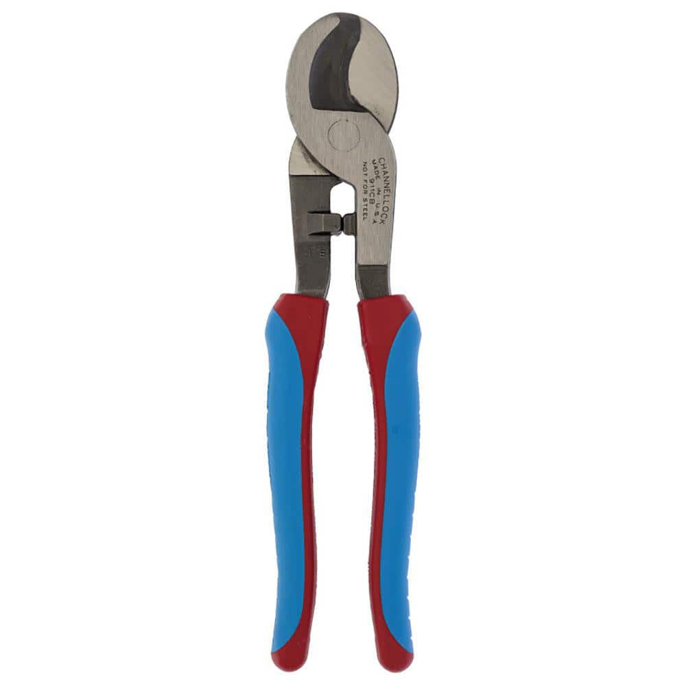 Channellock 911CB Cable Cutter: TPR-Rubber Overmold Handle, 9" OAL 