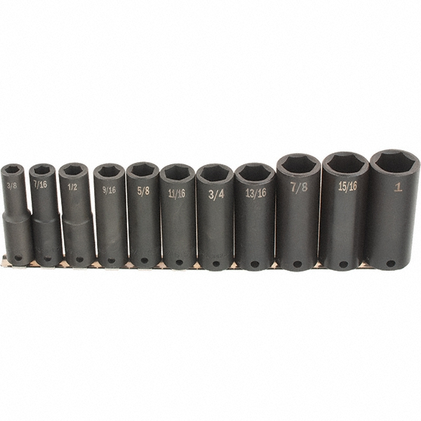 SK 11 Pc 1/2" Drive Deep Impact Socket Set 80040058 MSC