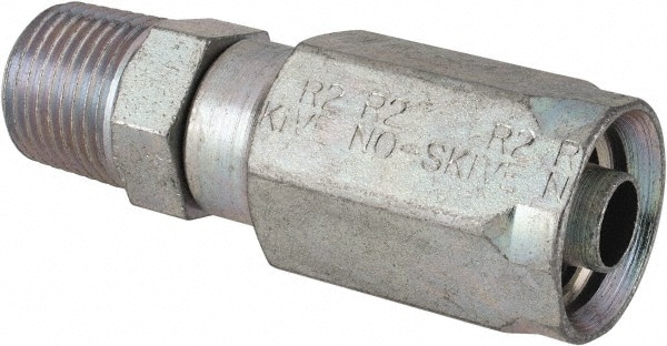 Parker 20130-8-8 Hydraulic Hose Male Rigid Pipe Fitting: 0.5" ID, 8 mm, 1/2-14 Image