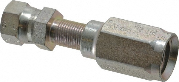 Parker 20630-8-8 Hydraulic Hose Female Swivel Fitting: 0.5" ID, 8 mm, 3/4-16 Image