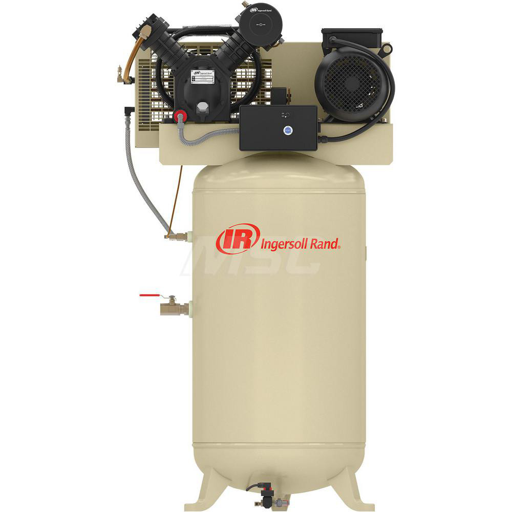 Stationary Electric Air Compressor: 7.5 hp, 80 gal - 1 Phase, 230V