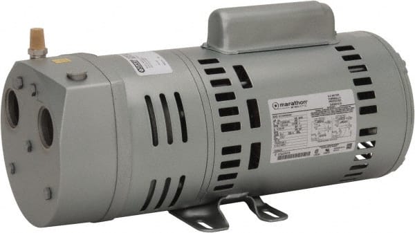 Gast 1023101QG608NEX Rotary Vane Vacuum Pump: Single Phase 