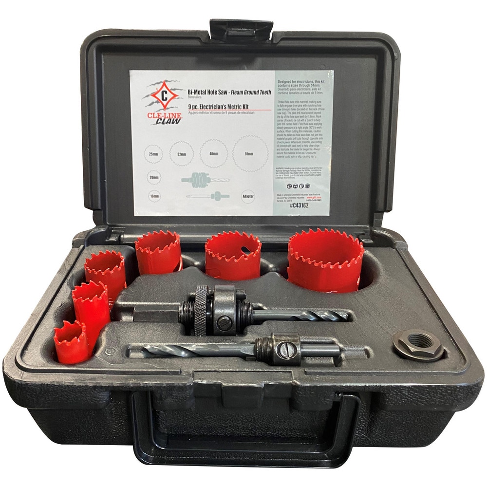 CleLine Metric Electricians Hole Saw Kit MSC Direct