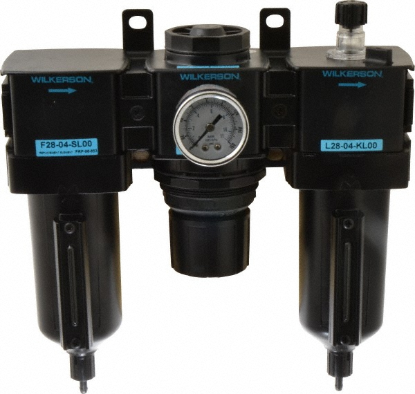 Wilkerson 1/2" NPT Port Standard 3 Piece FilterRegulatorLubricator
