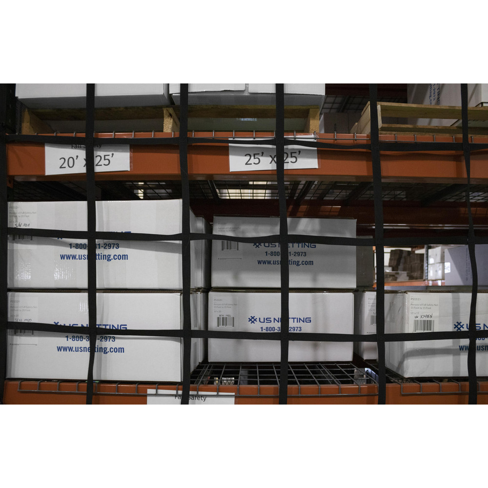 Direct Stock Rack Netting US Netting - 4' x 25' Pallet Rack Safety Netting Roll 11