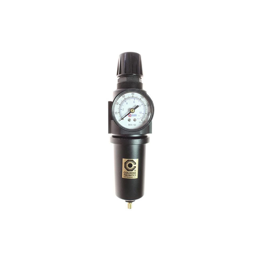 Coilhose Pneumatics 27FC4-GM FRL Combination Unit: 1/2 NPT, Standard, 1 Pc Filter/Regulator with Pressure Gauge 