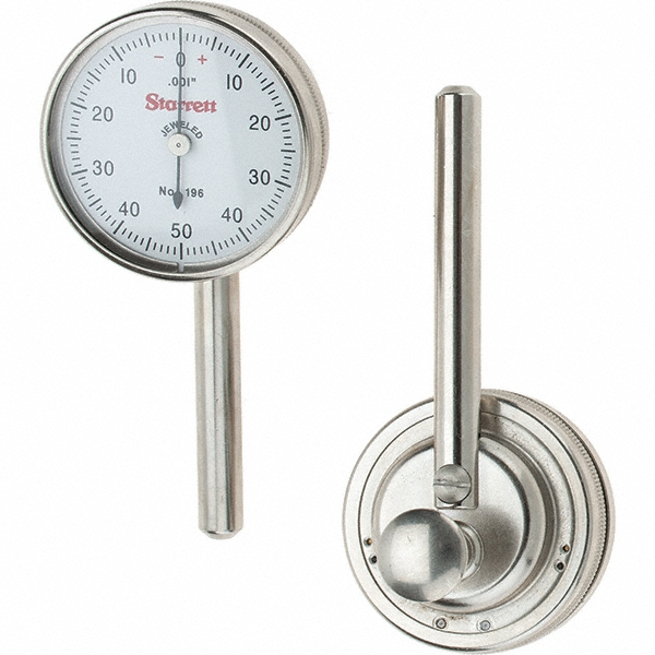 Starrett 8 Piece, 0.2" Max Measuring, 17/16" Dial Diam, 0500 Dial