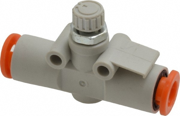 SMC PNEUMATICS AS2002F-07 Air Flow Control Valve: In-Line, Tube, 1/4" Tube OD 