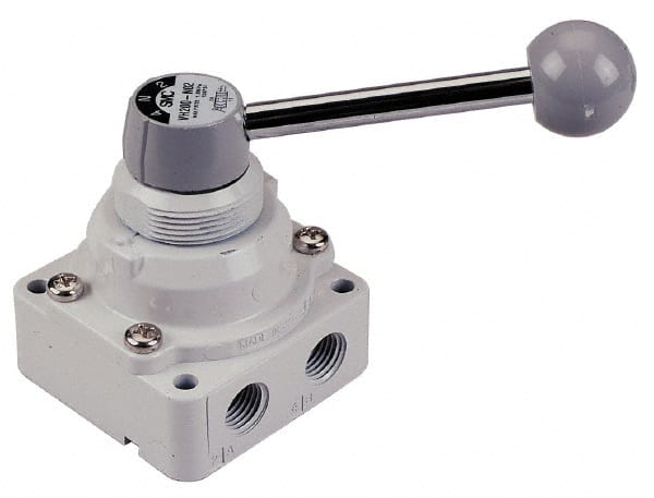 SMC PNEUMATICS Manually Operated Valve: 0.5″ NPT Outlet, Rotary Lever,  Rotary Lever  Manual Actuated 80084445 MSC Industrial Supply