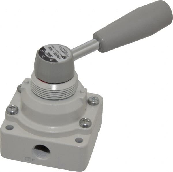SMC PNEUMATICS VH200-N02 Manually Operated Valve: 0.25" NPT Outlet, Rotary Lever, Rotary Lever & Manual Actuated 