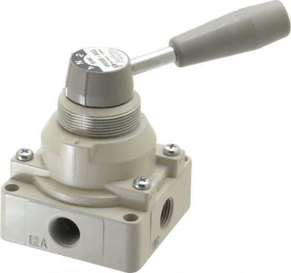 SMC PNEUMATICS VH300-N03 Manually Operated Valve: 0.38" NPT Outlet, Rotary Lever, Rotary Lever & Manual Actuated 