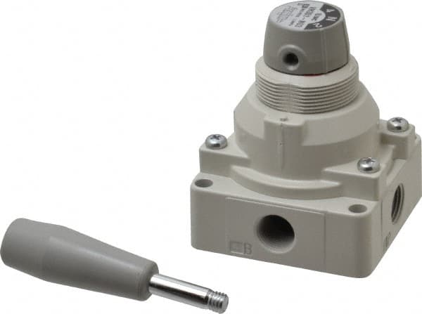 SMC PNEUMATICS VH301-N03 Manually Operated Valve: 0.38" NPT Outlet, Rotary Lever, Rotary Lever & Manual Actuated 