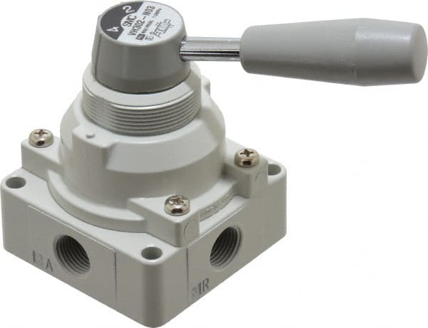 SMC PNEUMATICS VH302-N03 Manually Operated Valve: 0.38" NPT Outlet, Rotary Lever, Rotary Lever & Manual Actuated 