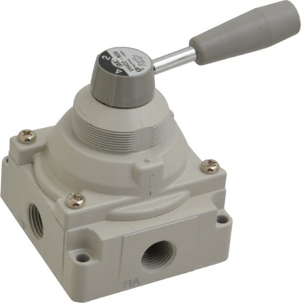 SMC PNEUMATICS Manually Operated Valve: 0.5″ NPT Outlet, Rotary Lever,  Rotary Lever  Manual Actuated 80084569 MSC Industrial Supply