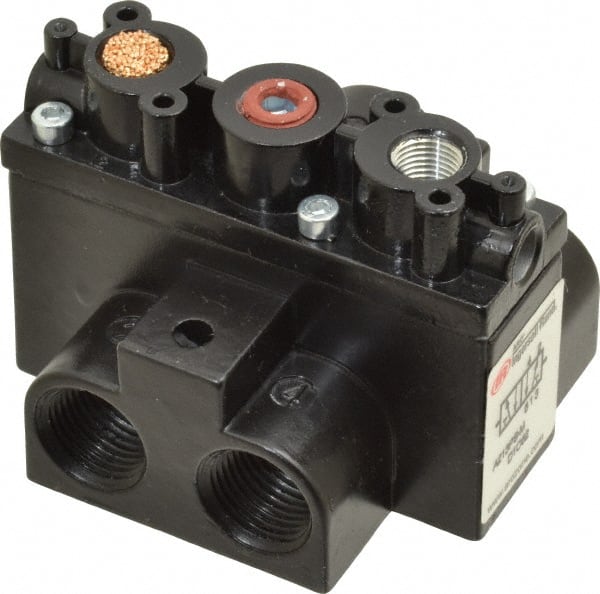 3/8" Inlet x 3/8" Outlet, Pilot Actuator, Spring Return, 2 Position, Body Ported Solenoid Air Valve