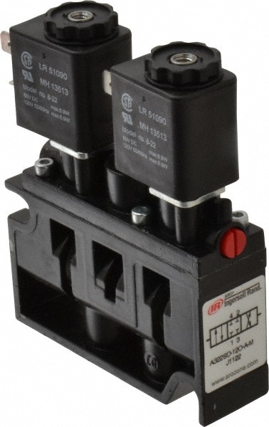 ARO/Ingersoll-Rand A322SD-120-A Stacking Solenoid Valve: Solenoid, 4-Way, 3 Position, Solenoid Return Image