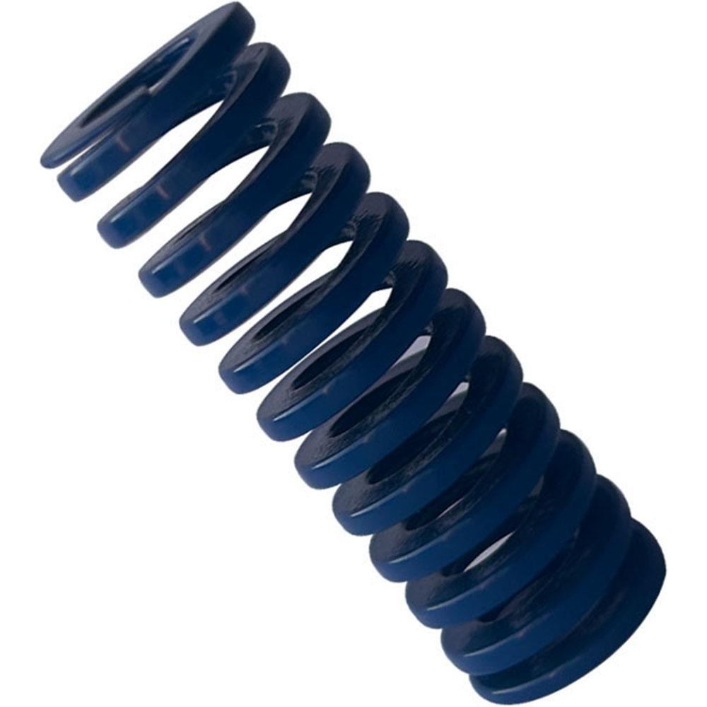 Die Spring: 3/4" Hole Dia, 3/8" Rod Dia, 1-3/4" Free Length, Blue - 189.00 lb Max Deflection Load, 0.7100" Max Deflection, Medium-Duty, Chromium Alloy Steel