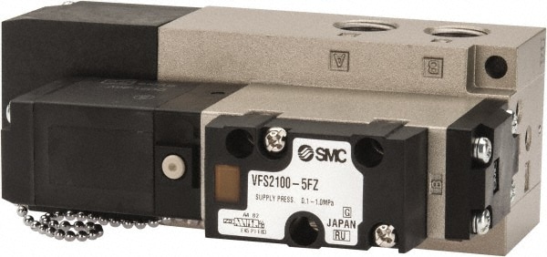 SMC PNEUMATICS VFS2100-5FZ-02T 0.8 CV Flow Rate, Single Solenoid Pilot Operated Valve Image