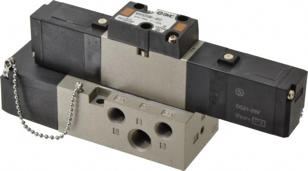 SMC PNEUMATICS VFS2200-5FZ-02T 0.8 CV Flow Rate, Double Solenoid Pilot Operated Valve Image