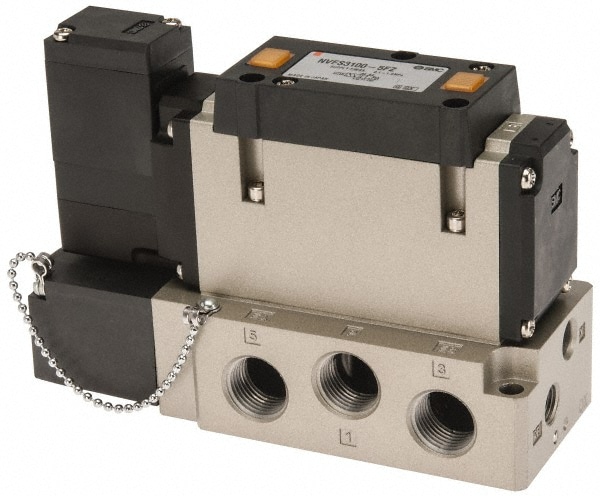 SMC PNEUMATICS VFS3100-5FZ-03T 2 CV Flow Rate, Single Solenoid Pilot Operated Valve Image