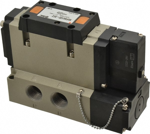 SMC PNEUMATICS VFS4100-5FZ-04T 3.6 CV Flow Rate, Single Solenoid Pilot Operated Valve Image