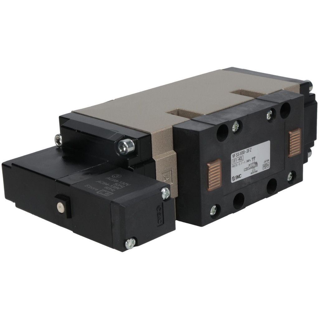 SMC 5.7 CV Flow Rate, Single Solenoid Pilot Operated Valve - 5 Port, 2 Position, Spring Return, 3/4" NPT Inlet, 110 V | Part #VFS5100-3FZ