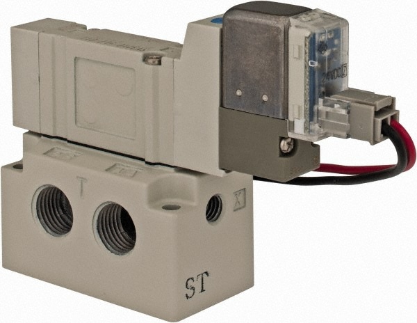 SMC PNEUMATICS SY3140-5LZ-01T 0.3 CV Flow Rate, Single Solenoid Pilot Operated Valve Image