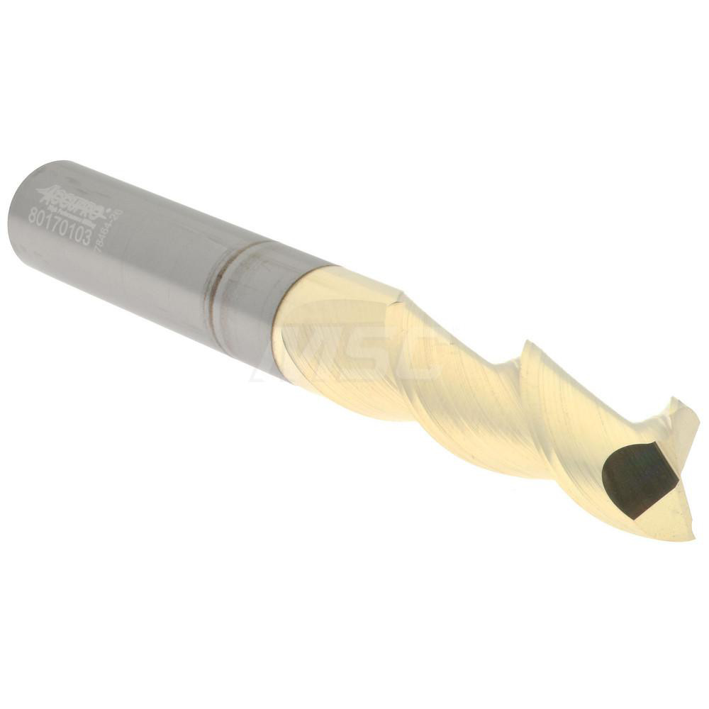 Accupro Square End Mill 1/2" Dia, 11/2" LOC, 2 Flute, Solid Carbide