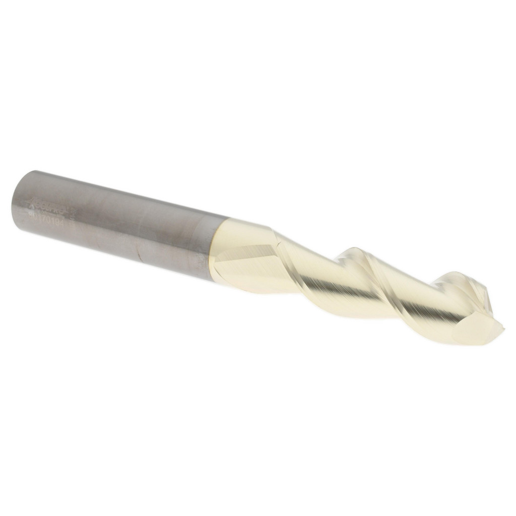 Accupro High Performance Milling Square End Mill: 5/8" Dia, 2" LOC - 5" OAL, 5/8" Shank Dia, 45 deg Helix, ZrN Finish, Single End, Accupro High