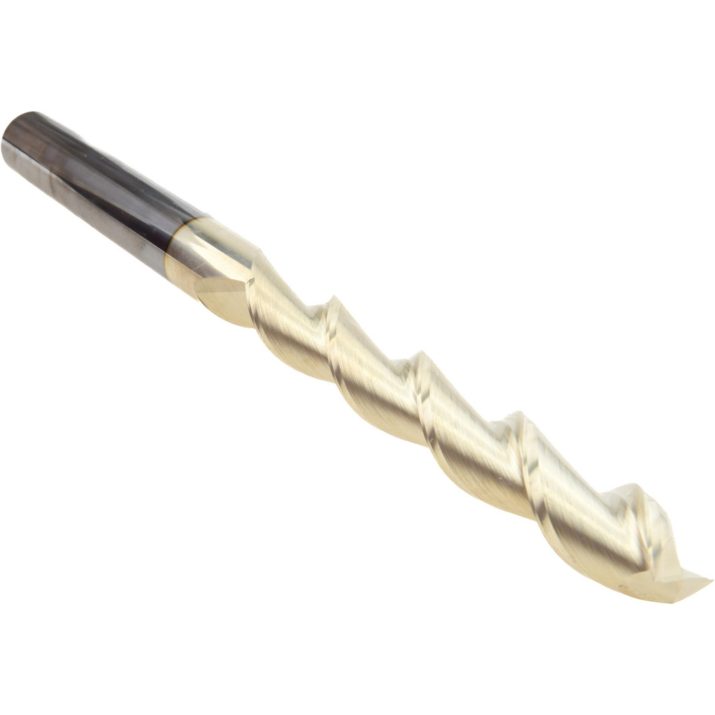 Accupro High Performance Milling Square End Mill: 5/8" Dia, 4" LOC - 8" OAL, 5/8" Shank Dia, 45 deg Helix, ZrN Finish, Single End, Accupro High