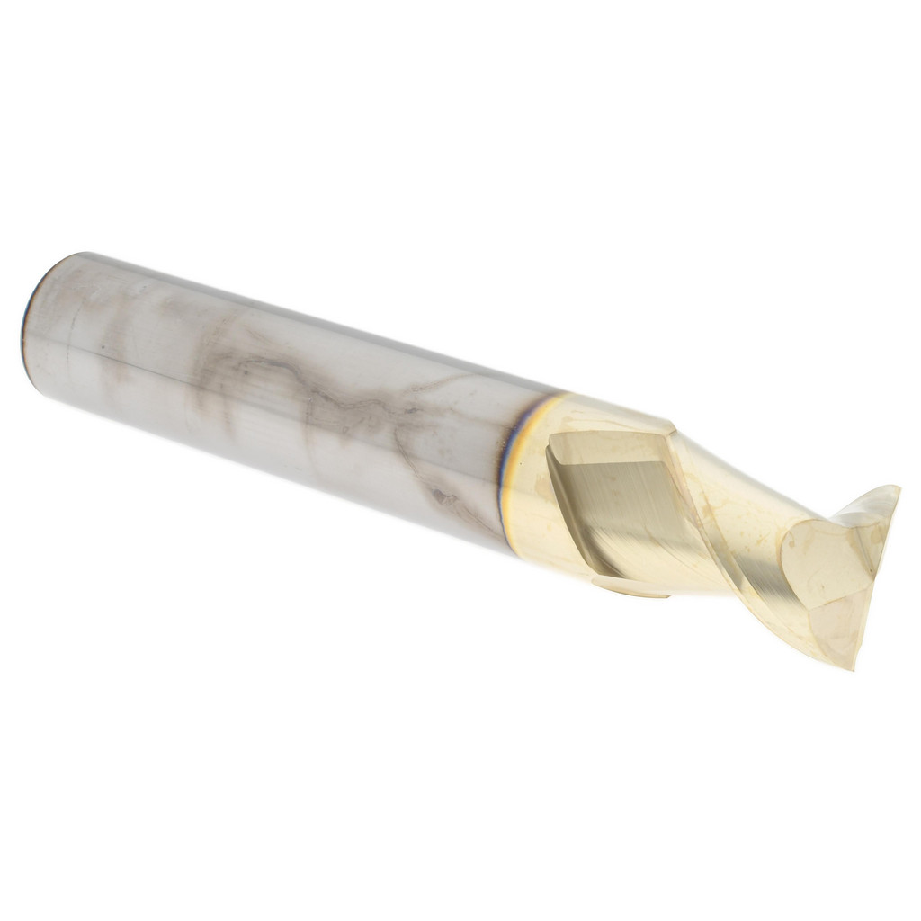 Accupro High Performance Milling Square End Mill: 1" Dia, 1-1/4" LOC - 6" OAL, 1" Shank Dia, 45 deg Helix, ZrN Finish, Single End, Accupro High