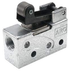 Mechanically Operated Valve: 3-Way, Short Hinge Roller Lever Actuator, 1/8" Inlet, 2 Position