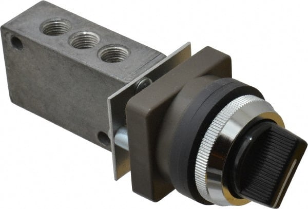 Mead LTV-TP Mechanically Operated Valve: 4-Way Control, Two Position Actuator, 1/8" Inlet, 2 Position 