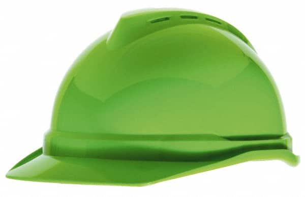 MSA 10035212 Hard Hat: Impact Resistant, Vented, Type 1, Class C, 4-Point Suspension 
