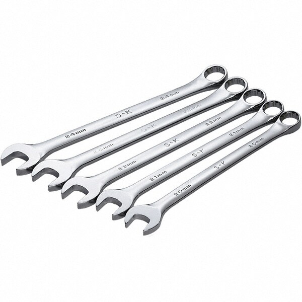 Combination Wrench Set: 5 Pc, Metric