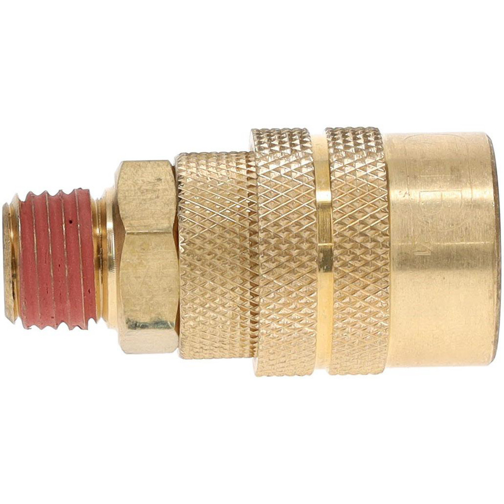 Pneumatic Hose Coupling: 1/4" Thread, 1/4" Body Dia, Industrial Interchange