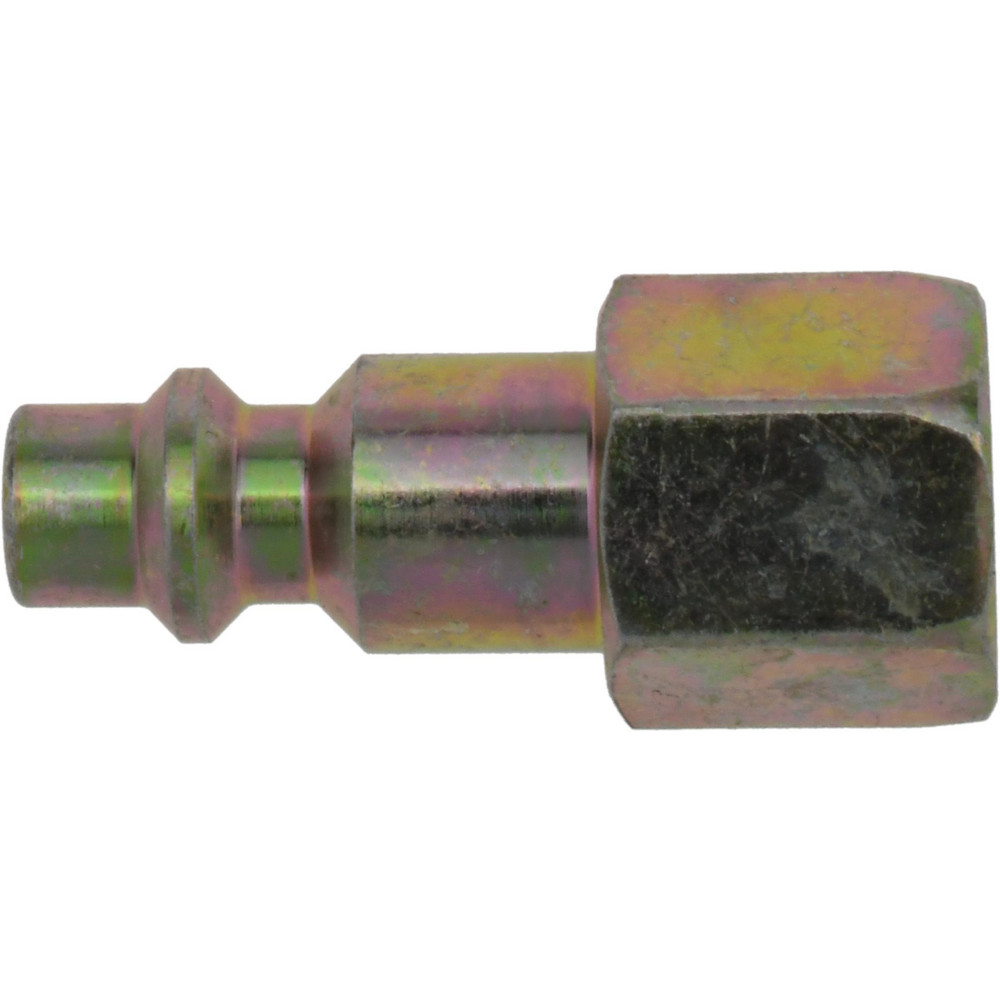 Pneumatic Hose Coupling: 1/4" Thread, 1/4" Body Dia, Industrial Interchange