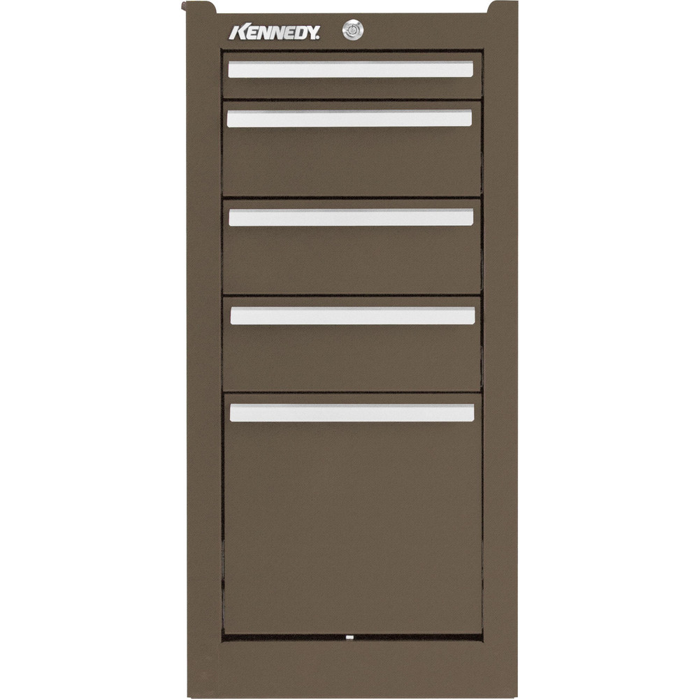 Kennedy - Side Cabinet: 5 Drawer, Brown, Steel | MSC Direct