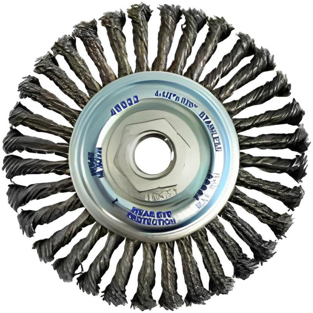 JAZ USA Wheel Brush 41/2" Wheel Dia, 3/16" Face Width, Knotted