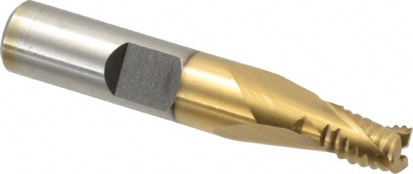 Value Collection 723-6705 Square End Mill: 1/4 Dia, 5/16 LOC, 3/8 Shank Dia, 2-1/8 OAL, 3 Flutes, Cobalt Image