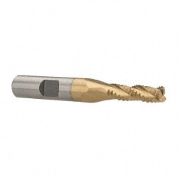 Value Collection 723-6701 Square End Mill: 1/4 Dia, 7/8 LOC, 3/8 Shank Dia, 2-11/16 OAL, 3 Flutes, Cobalt Image