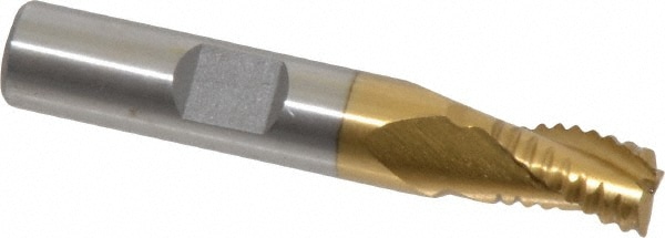 Value Collection 723-6714 Square End Mill: 5/16 Dia, 7/16 LOC, 3/8 Shank Dia, 2-3/16 OAL, 3 Flutes, Cobalt Image