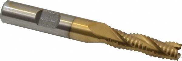 Value Collection 723-6717 Square End Mill: 5/16 Dia, 1-1/8 LOC, 3/8 Shank Dia, 2-15/16 OAL, 3 Flutes, Cobalt Image