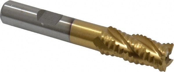 Value Collection 723-6727 Square End Mill: 7/16 Dia, 1 LOC, 3/8 Shank Dia, 2-11/16 OAL, 4 Flutes, Cobalt Image