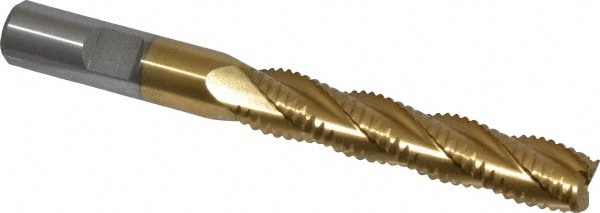 Value Collection 723-6738 Square End Mill: 1/2 Dia, 2-1/2 LOC, 1/2 Shank Dia, 4-1/2 OAL, 4 Flutes, Cobalt Image