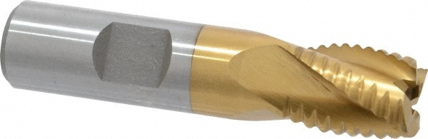 Value Collection 723-6747 Square End Mill: 5/8 Dia, 3/4 LOC, 5/8 Shank Dia, 2-7/8 OAL, 4 Flutes, Cobalt Image