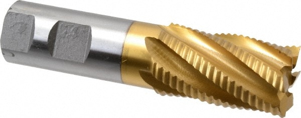 Value Collection 723-6820 Square End Mill: 1-1/8 Dia, 2 LOC, 1 Shank Dia, 4-1/2 OAL, 6 Flutes, Cobalt Image