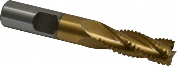 Value Collection 723-6728 Square End Mill: 15/32 Dia, 1-1/4 LOC, 1/2 Shank Dia, 3-1/4 OAL, 4 Flutes, Cobalt Image