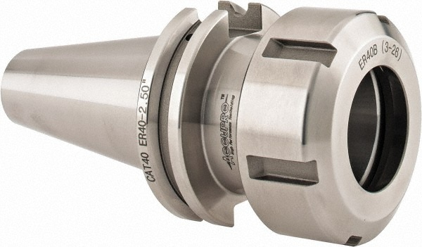 Accupro 775666 Collet Chuck: 0.118 to 1.023" Capacity, ER Collet, Taper Shank Image